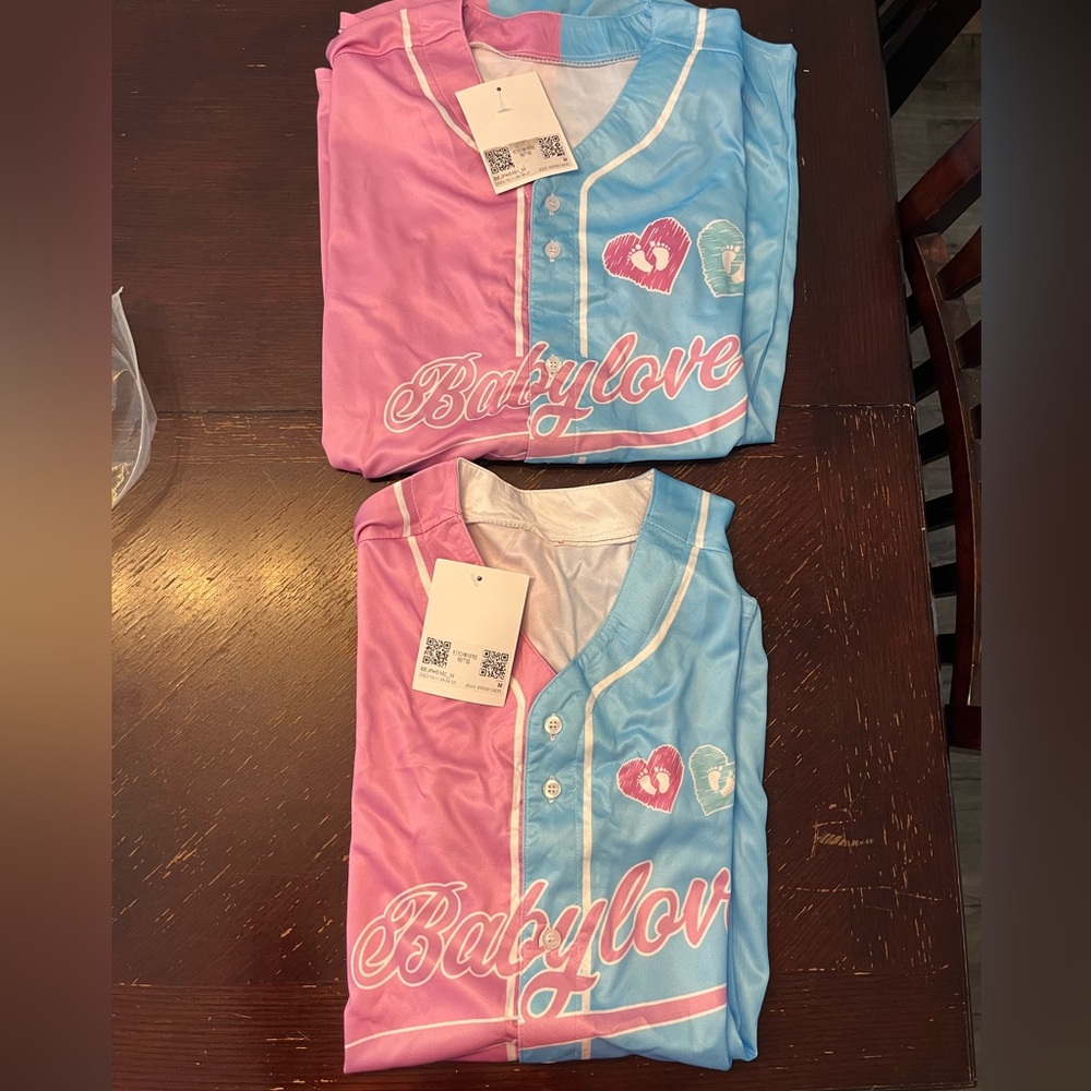 NEW: Gender Reveal Baseball Jersey for Mom & Dad
